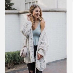 Free People Saturday Morning Knit Oversized
Cardigan Cardi Sweater XS/S